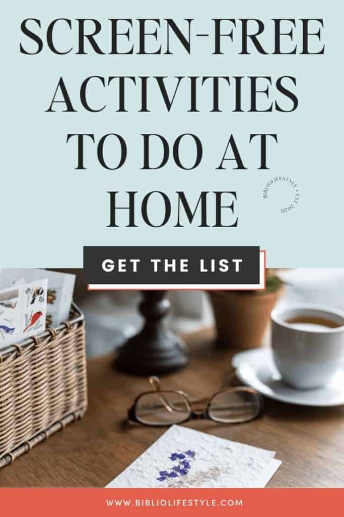 List of Screen-Free Activities To Do At Home for the Family