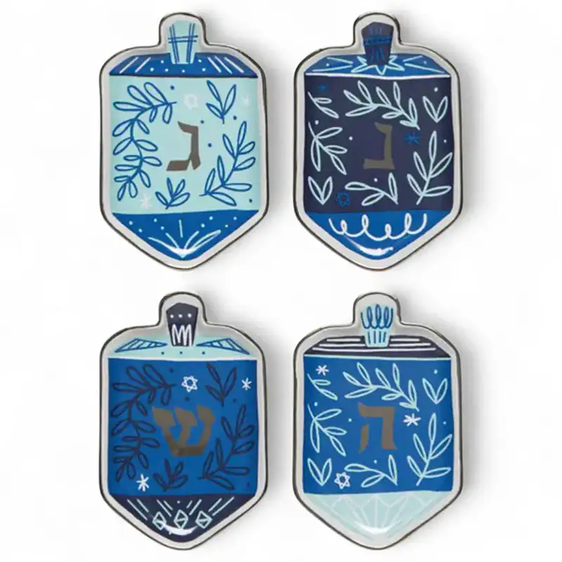 Dreidel-Shaped Plates (Set of 4)