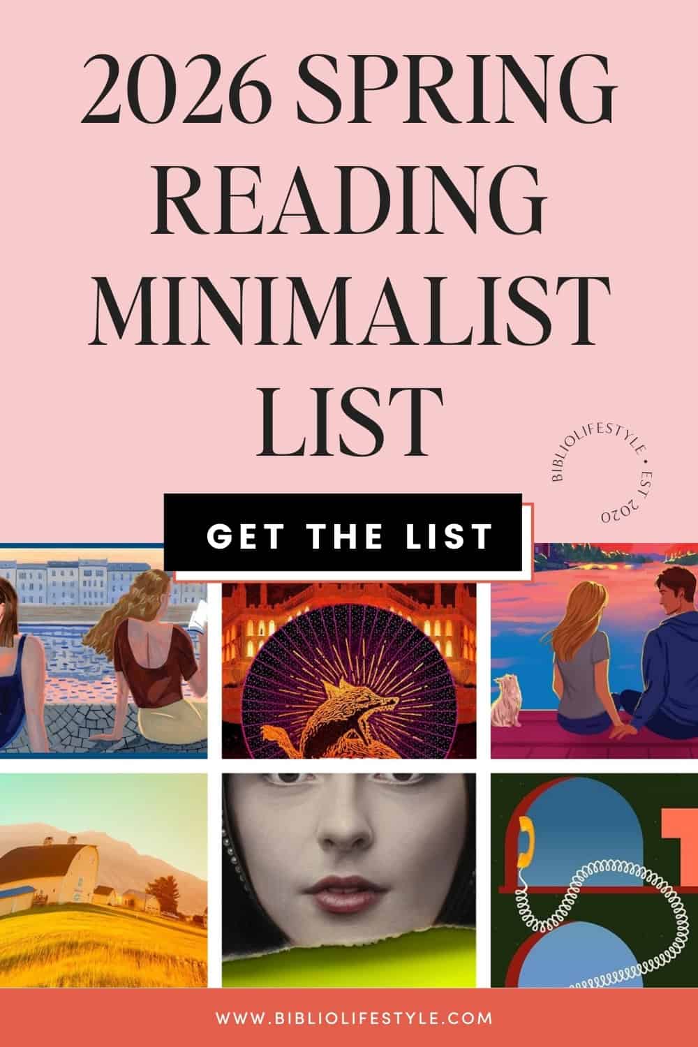 Bookmark To Get The List of 2026 Spring Reading Guide Minimalist Reading List