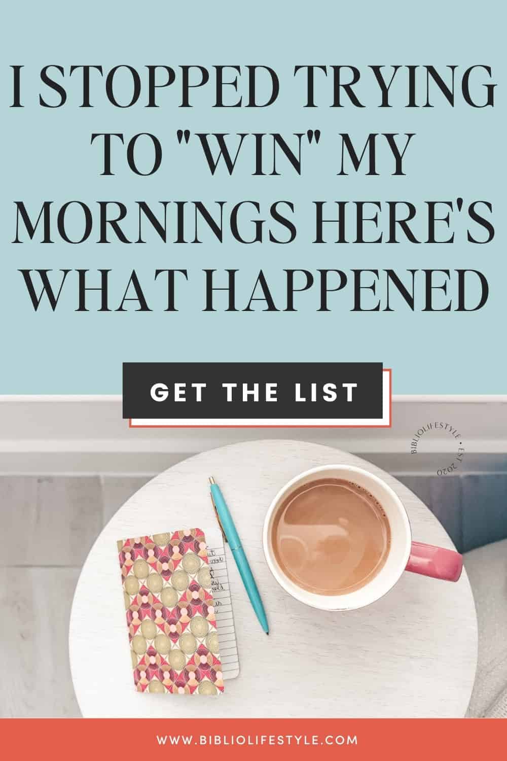 Bookmark the List to Read More of Me Sharing How I Stopped Trying to "Win" My Mornings Here's What Happened