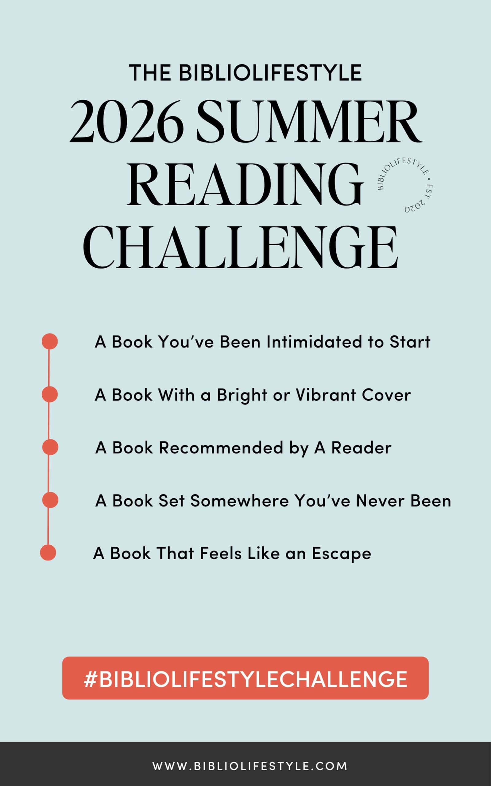 Download The List of Prompts for The 2026 Summer Reading Challenge by BiblioLifestyle