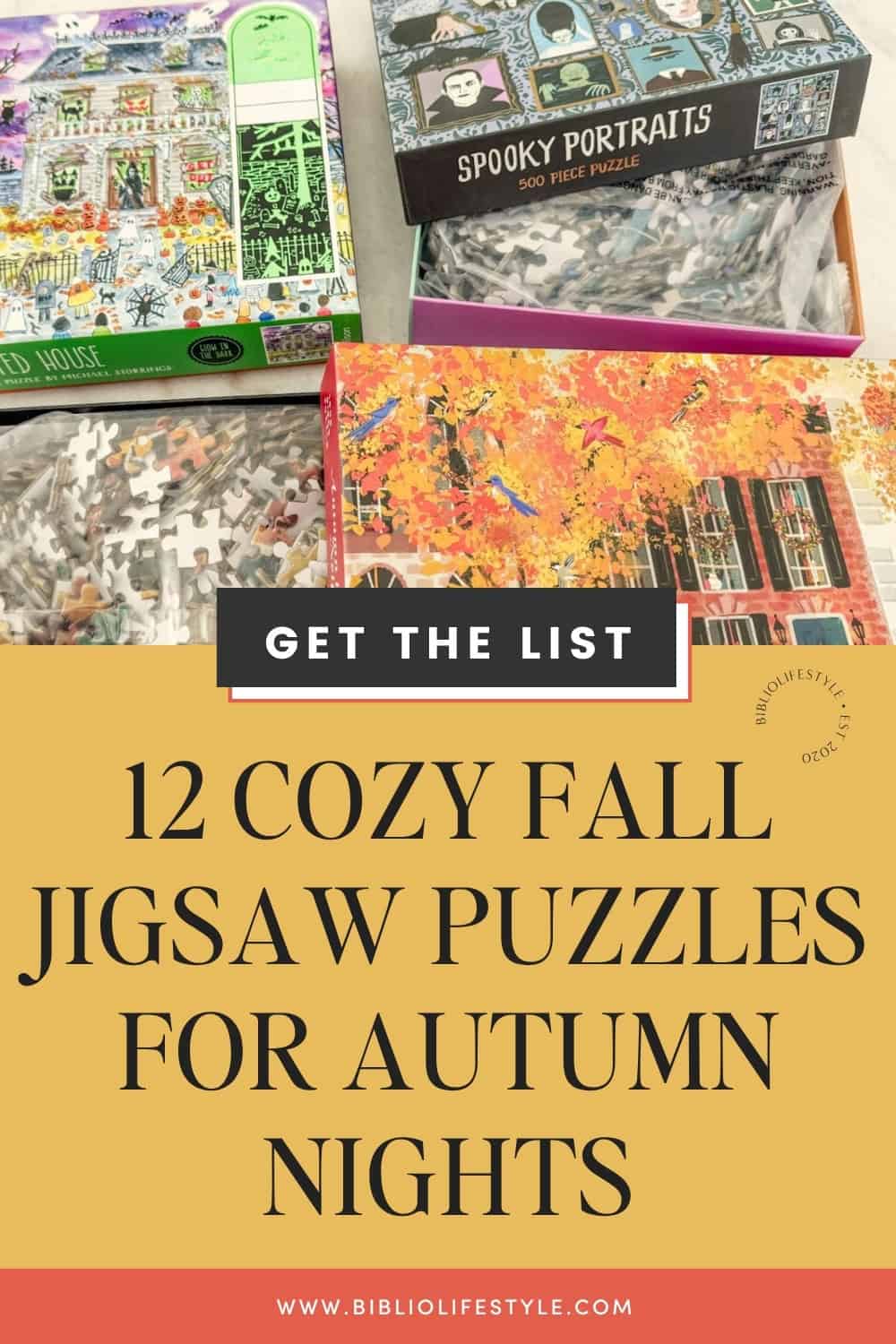 Bookmark to get the list of Cozy Fall Jigsaw Puzzles for Autumn Nights