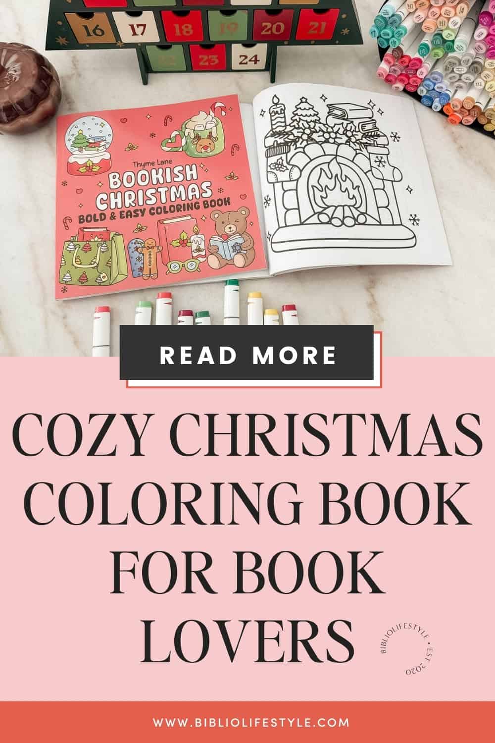 Bookmark to Read More about a Cozy Christmas Coloring Book Made for Book Lovers